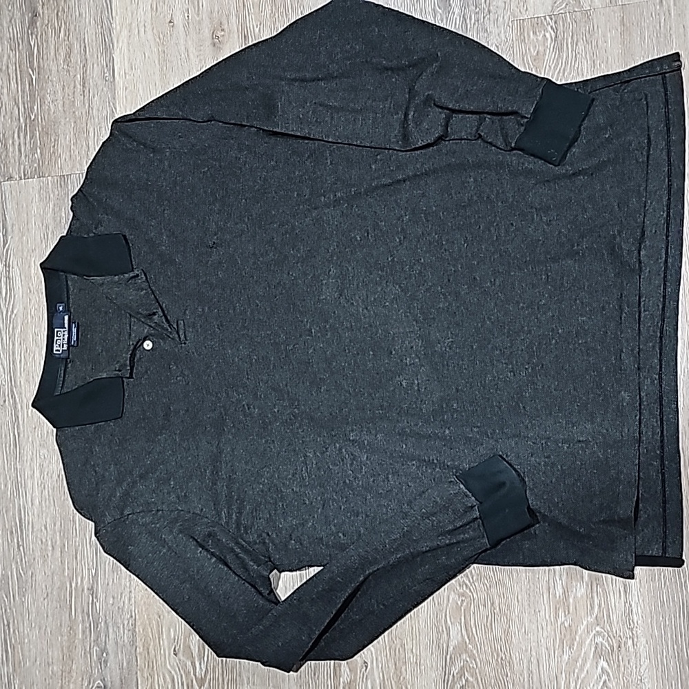 Polo by Ralph Lauren Dark Gray Long Sleeve Polo Shirt